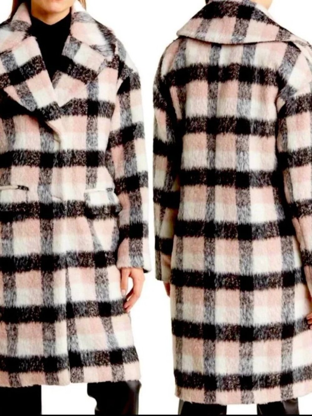 BCBGeneration Woman's Plaid
Coat Size Large